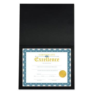 Universal® Certificate-document Cover, 8 1-2 X 11 - 8 X 10 - A4, Black, 6-pk freeshipping - TVN Wholesale